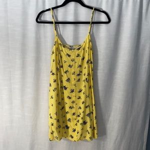 Forever 21 Yellow and Purple Floral Summer Dress